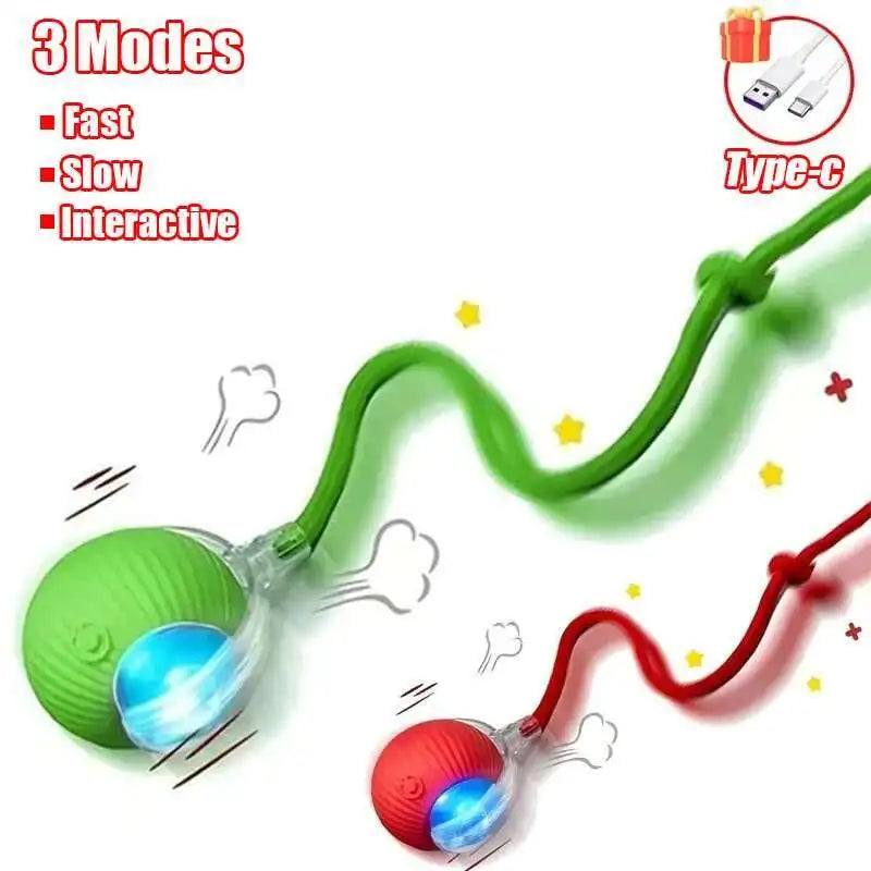 Smart Dog Interactive Ball Toys Automatic Rolling Ball Rechargeable Electric Pet Interactive Toy Dog Cat Training Imitate Mouse