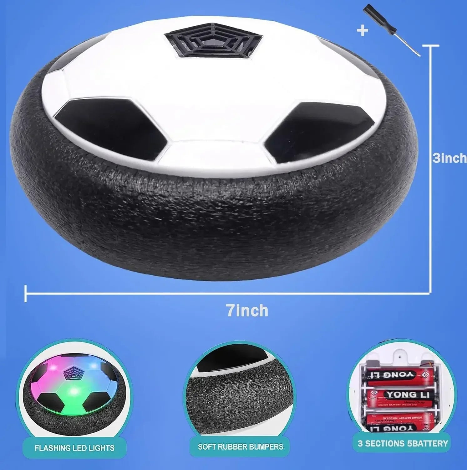 UFO Ball Dog Pet Interactive Toy Suspended Football with Music LED Light Indoor Game Pet Toy Ball Children's Birthday Gift