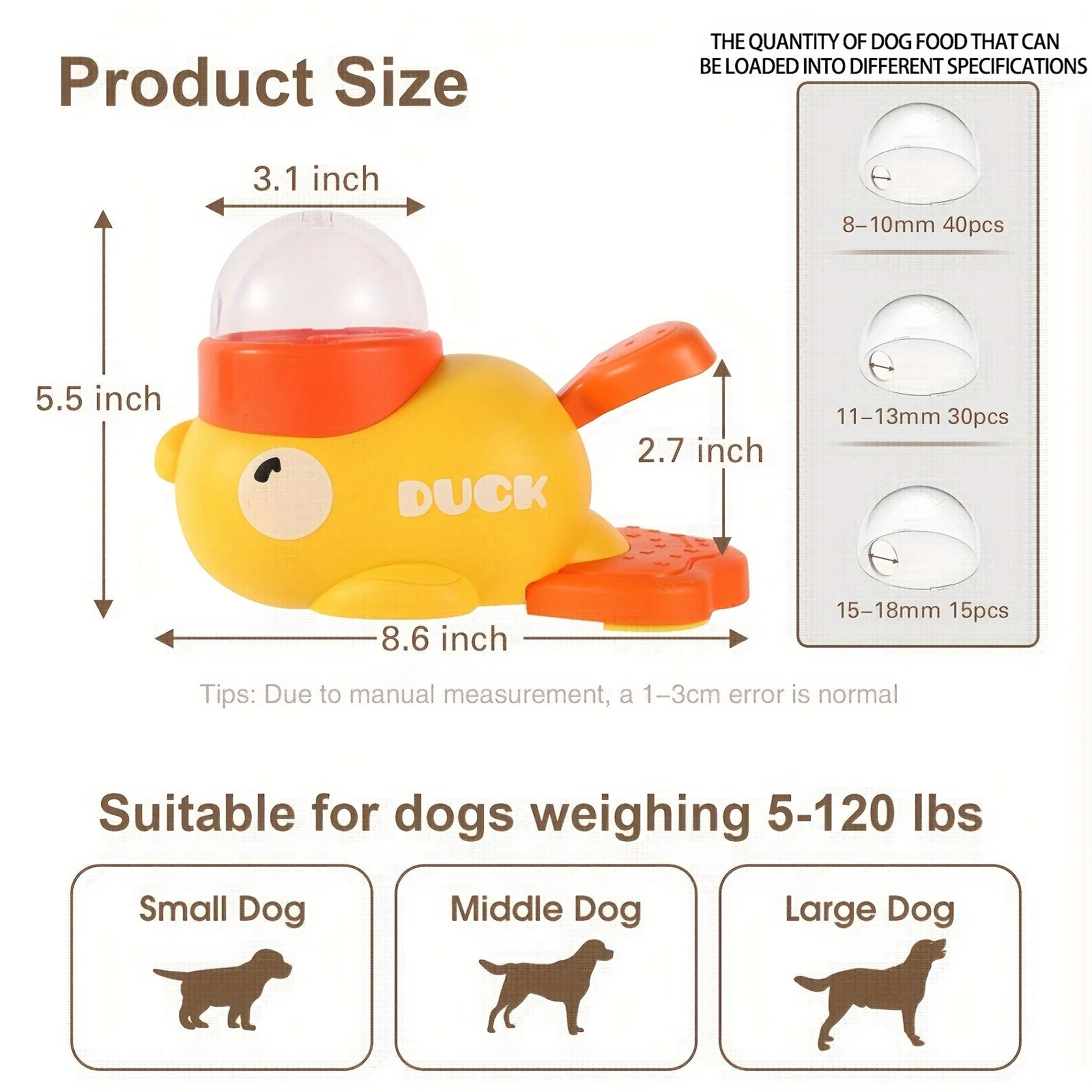 1 Yellow Duck-Shaped Interactive Dog Education Push Toy - Non-Electric, Manual Counting Dog Toy