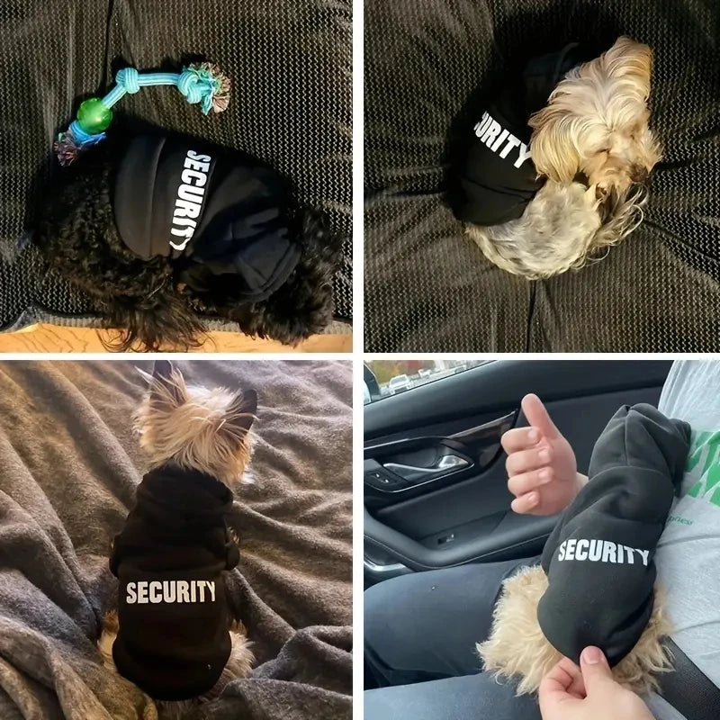 Security Dog Clothes Small Large Dogs Hoodie Coat Chihuahua Dog Sweatshirt French Bulldog Warm Puppy Clothes For Dog XS-9XL
