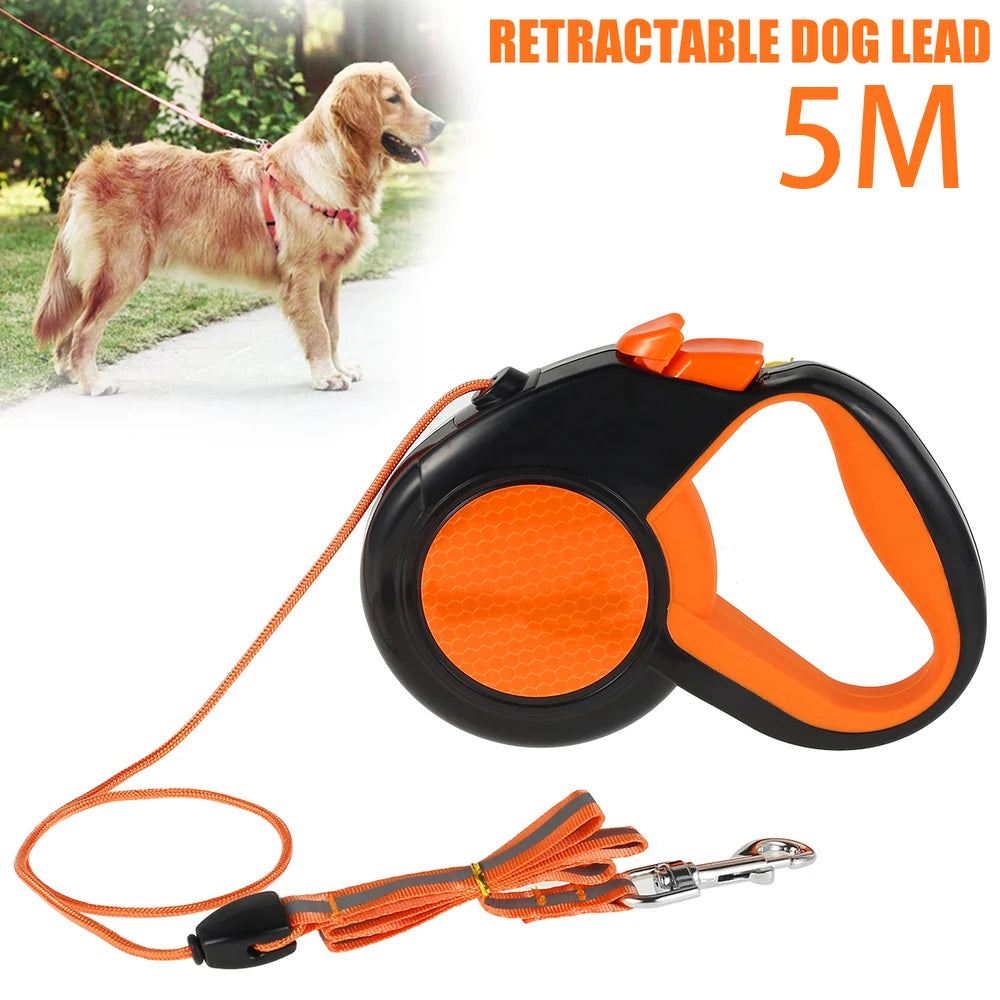 Automatic Retractable Reflective Dog Leashes Traction Rope Dogs Cat Walking Pet Leash Lead Automatic Extending Outdoor Training